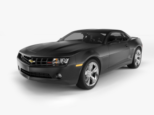 2015 chevrolet camaro matte black model 3D Model