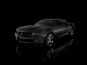 2015 chevrolet camaro matte black model Modello 3D