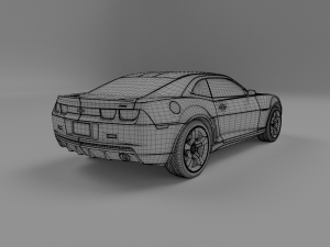2015 chevrolet camaro matte black model Modello 3D