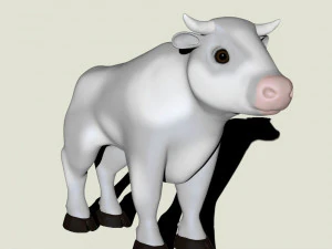 Toro bianco Modello 3D