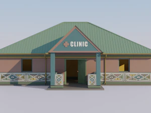 African Rural Clinic 3D Model