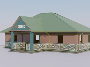 African Rural Clinic 3D Model