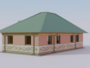 African Rural Clinic 3D Model