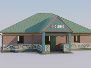African Rural Clinic 3D Model