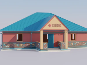 African Rural Clinic 3D Model