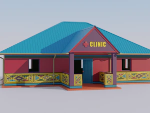 African Rural Clinic 3D Model