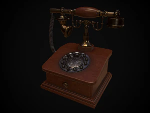 레트로 전화 3D 모델