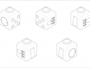 Fidget Cube 3D Модель