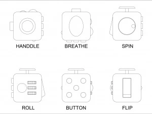 Fidget Cube 3D Model