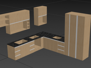kitchen furniture set 3D Model