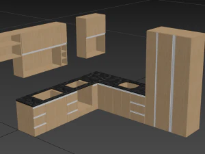 kitchen furniture set 3D Model
