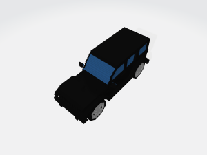 jeep wrangler unlimited black - voxel low-poly car model Model 3D