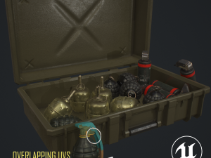 gameready- grenade asset collection 3D Model
