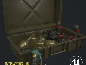 gameready- grenade asset collection 3D Model