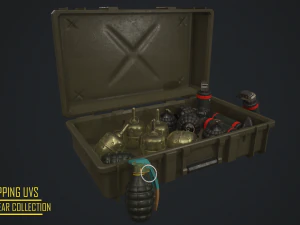 gameready- grenade asset collection 3D Model