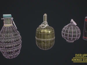 gameready- grenade asset collection 3D Model
