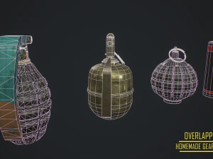gameready- grenade asset collection 3D Model