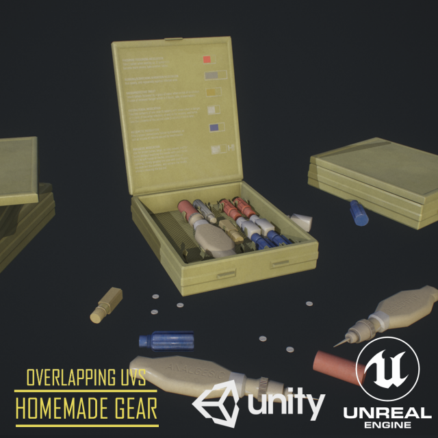 gameready-healing kit pack Modelo 3D .c4d .max .obj .3ds .fbx .stl .blend 