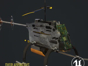 gameready- rc spy helicopter 3D Model