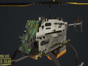 gameready- rc spy helicopter 3D Model