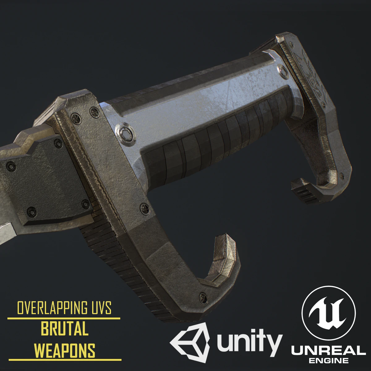 gameready- modern curved blade 3D Model .c4d .max .obj .3ds .fbx .stl .blend 