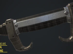 gameready- modern curved blade 3D Model