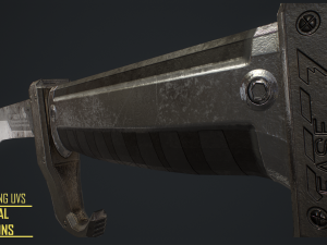 gameready- modern curved blade 3Dモデル