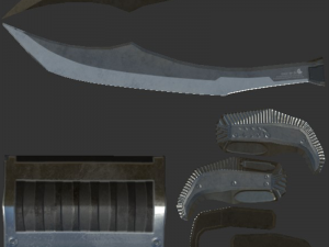 gameready- modern curved blade 3Dモデル
