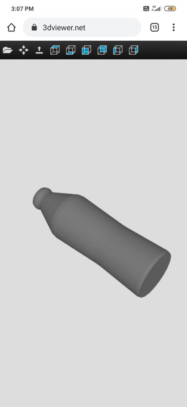 bottle 3D Model .c4d .max .obj .3ds .fbx .stl .blend 
