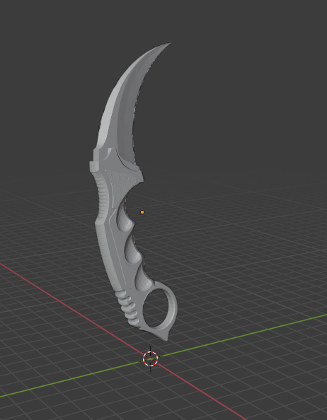 CSGO Karambit Knife tactical wargaming 3D model 3D printable