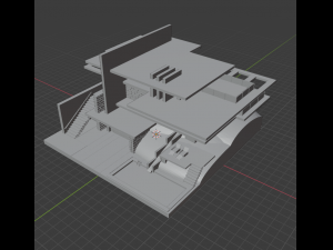 modern house 3D प्रिंट मॉडल