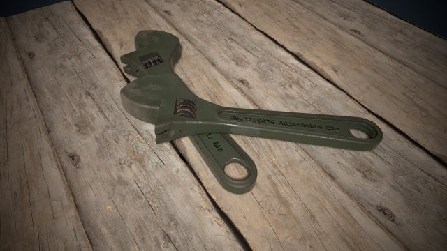 AdjustableWrench 3Dモデル .c4d .max .obj .3ds .fbx .stl .blend 