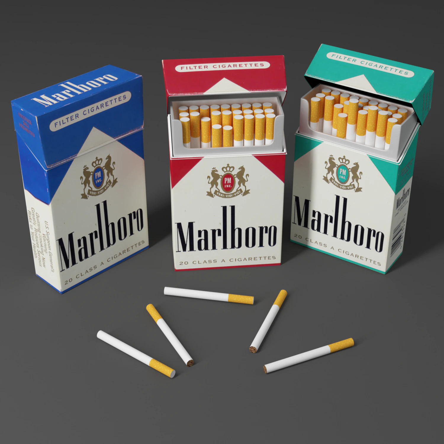 cigarette 3D Model .c4d .max .obj .3ds .fbx .stl .blend 