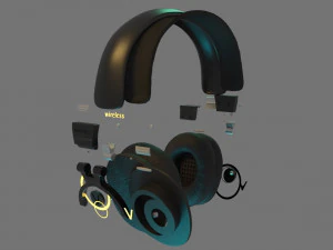 fone de ouvido Modelo 3D