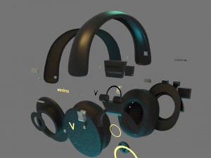 fone de ouvido Modelo 3D
