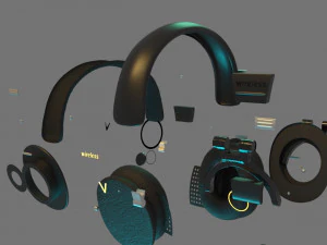 fone de ouvido Modelo 3D