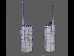 bullets handcuff walkie talkie 3D Model