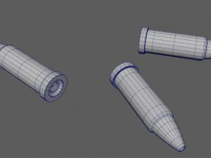 bullets handcuff walkie talkie 3D Model