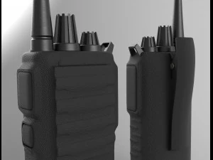 bullets handcuff walkie talkie 3D Model