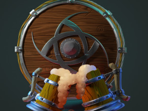 shield and stylize mug 3D Модель