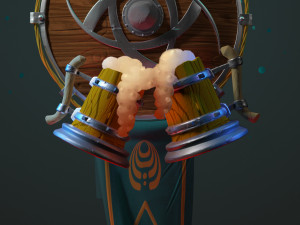 shield and stylize mug 3D 模型
