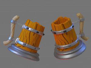 shield and stylize mug 3D 模型