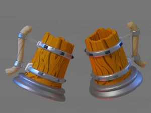 shield and stylize mug 3D Model