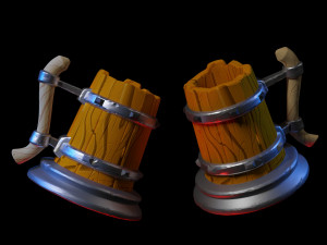 shield and stylize mug 3D 模型