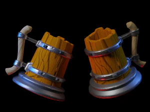 shield and stylize mug 3D Model