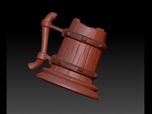 shield and stylize mug 3D 模型
