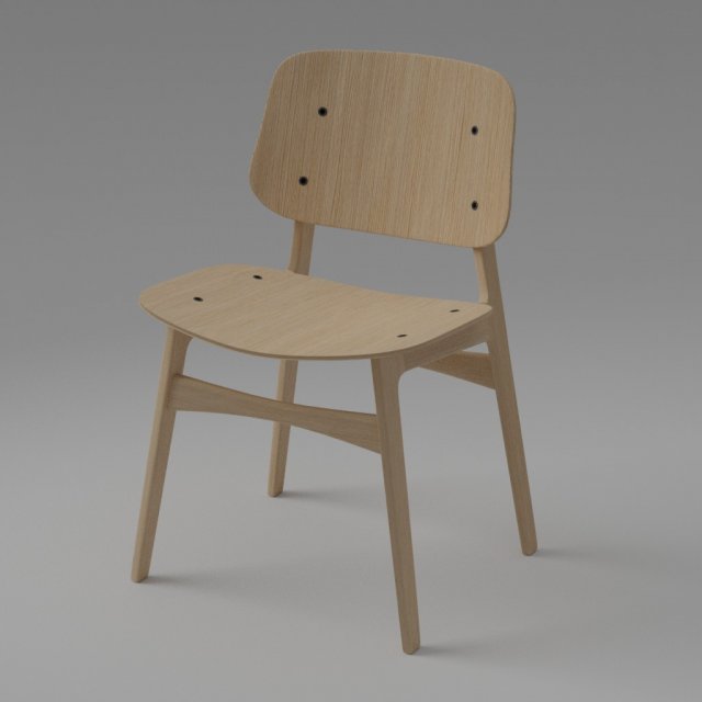 sborg wood base chair 3D-Modell .c4d .max .obj .3ds .fbx .stl .blend 