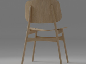 sborg wood base chair 3D-Modell
