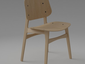 sborg wood base chair 3D-Modell