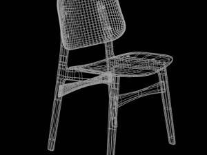 sborg wood base chair 3D-Modell